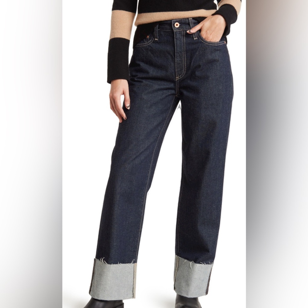 AG Adriano Goldschmied Women's Tomas High Rise Baggy Fit Straight Leg Jean